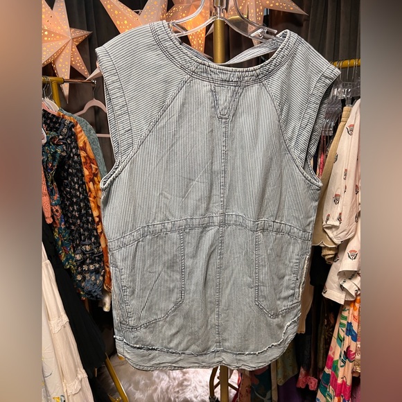 NWOT Free People We the Free Madison Railroad Stripe Tunic- Classic Wash - Picture 8 of 11